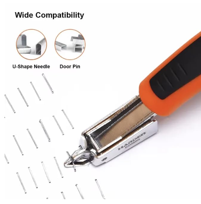 Edward Tools Harden Staple Remover - Heavy Duty Puller Tool for Quick Removal of Staples and Nails - For Upholstery, Furniture, Flooring, Construction - Ergo Handle - Both U Shaped/Flat Staples