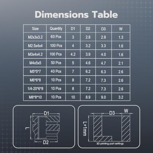 Vertical Heat Set Insert Tools Kit 210mm Working Height for 3D Printing - size: 210mm