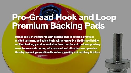 2 Pack 4" Premium Hook & Loop Backing, Foam Backer Pad, 5/8-11 - style: 4"