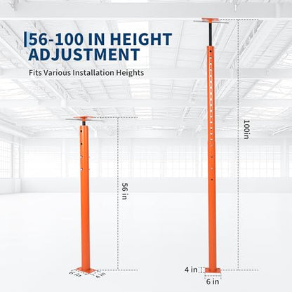 Garvee Adjustable Jack Post, House Floor Jack for Leveling, 56"-100" Height Range, 18000 LBS Lifting Joist Beam Basement Jacks, House Jacks for Lifting - size: 56"-100"