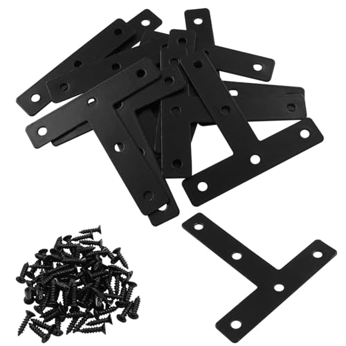 Bivethoi T Shape Flat Mending Plates, 80 x 80mm (3.15" x 3.15"), Black - size: 80x80mm/3.15"x3.15", style: T shape