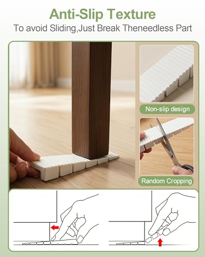 20 Pack White Plastic Leveling Shims – Heavy Duty Wedges for Furniture