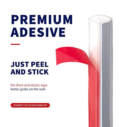 Art3dwallpanels 25 Ft Peel and Stick Trim, Silver - color: Silver, size: 25 Feet