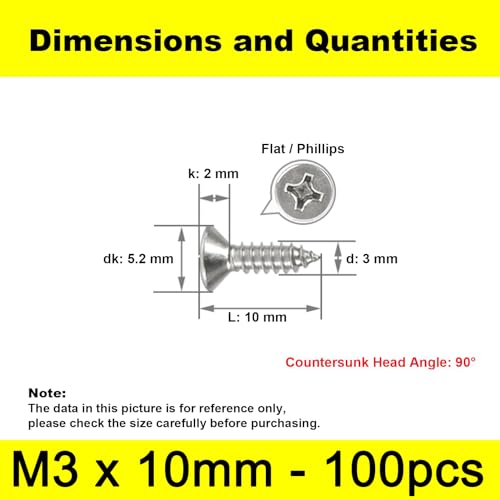 #4 x 3/8" 304 Stainless Steel Small Wood Screws, M3x10mm(100Pcs) - size: #4 x 3/8''-100pcs