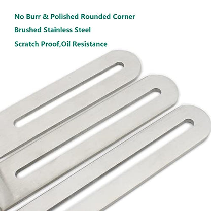 4 PCS Adjustable L-Shape Corner Brace, ULIFESTAR Heavy Duty Thicken Stainless Steel Joint Right Angle Brackets L Slotted Support Shelf Bracket for PC Case,Fixing Furniture-100x120x3mm/3.94x4.72x0.12'' - size: Silver 3.94 x 4.72 x 0.12 inches