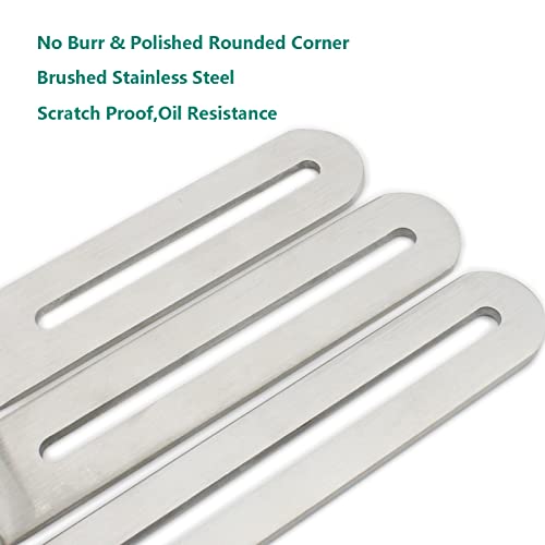 4 PCS Adjustable L-Shape Corner Brace, ULIFESTAR Heavy Duty Thicken Stainless Steel Joint Right Angle Brackets L Slotted Support Shelf Bracket for PC Case,Fixing Furniture-120x165x3mm/4.72x6.5x0.12'' - size: Silver 4.72 x 6.5 x 0.12 inches