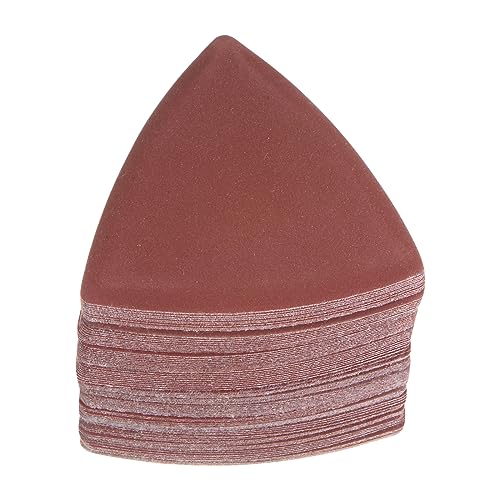 HARFINGTON 100pcs Triangular Hook & Loop Sandpapers 800 Grits 3-1/8" Aluminum Oxide Sanding Pads Random Orbital Mouse Detail Sander Papers Oscillating Multi Tool Sheets - size: 800 Grits