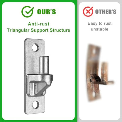Insaga Wall Mount Gate Hinges Heavy Duty (4Pack), Hot-Dip Galvanized Steel, 600LB Load Capacity, Universal Fit for Wood, Concrete & Brick Posts, Outdoor Farm Fence Gate Hardware Kit (4.9"x1.5") - color: Silver-4Pack