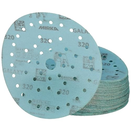 Mirka Galaxy Multifit 6 Inch Ceramic Discs, 320 Grit, Hook & Loop, 50 Pack - size: Grit 320