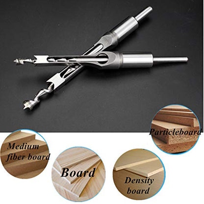 SaferCCTV Square Hole Drill Bit, 1/2 Inch Woodworking Mortiser Drill Bit, Hollow Chisel Mortise Drill Tool - size: 1/2-Inch