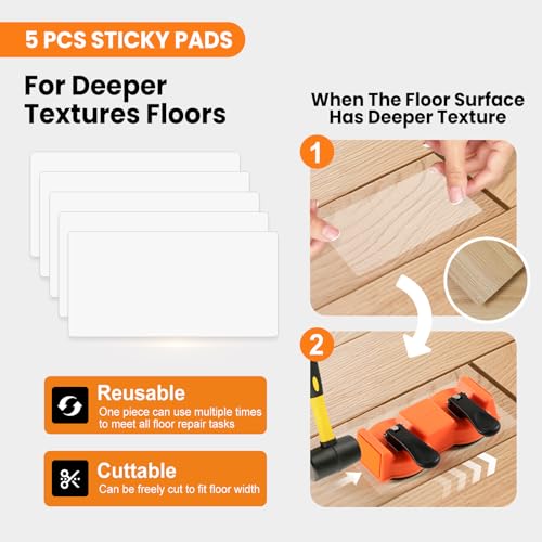 Double-Sided Heavy Duty Floor Gap Fixer Tool 5 PCS Sticky Pads