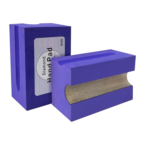 Diamond Hand Polishing Pads,400 Grit Diamond Sanding Pads - color: PURPLE