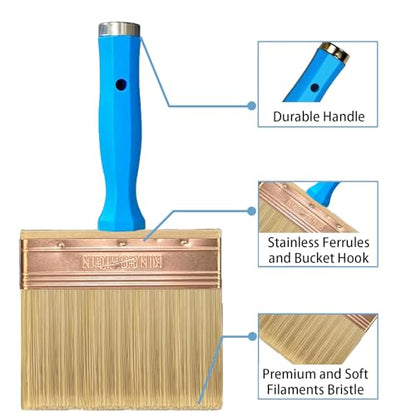 King Origin Deck Stain Brush, 5 Inch Deck Paint Brush - size: 5-Inch