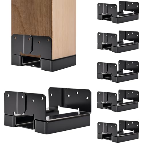 6x6 Post Base 6 PCS Heavy Duty Post Bracket Inner Size Fit 5.6"x5.6" Wood