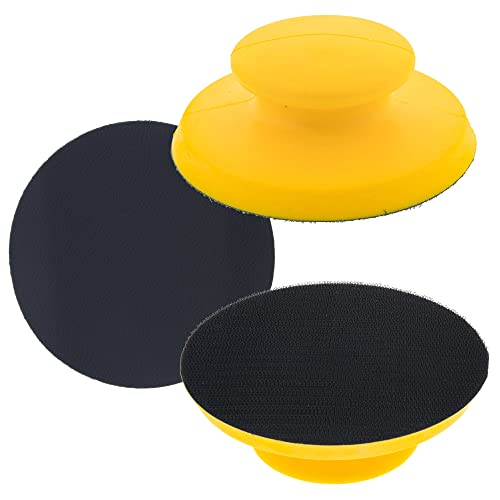 Dura-Gold Pro Series 5" Round-Shaped Hand Sanding Block Pad for Hook & Loop