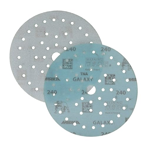 Mirka Galaxy Multifit 6 Inch Ceramic Discs, 240 Grit, Hook & Loop, 50 Pack - size: Grit 240