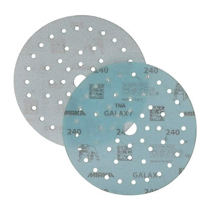 Mirka Galaxy Multifit 6 Inch Ceramic Discs, 240 Grit, Hook & Loop, 50 Pack - size: Grit 240