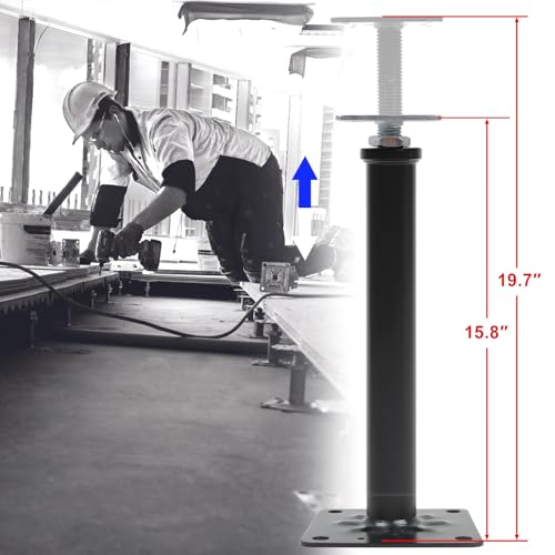 4-Pack House Floor Jacks, 16–20 Inch Adjustable Steel Posts, Black - color: Black(4 Pack), size: 16"-20"