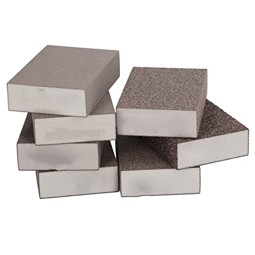 Sanding Sponges, Premium 7-Piece Multi-Grit Wet Dry Sanding Blocks for Wood Metal Plastic Furniture Repair, 36 to 220 Grit Foam Abrasive Kit