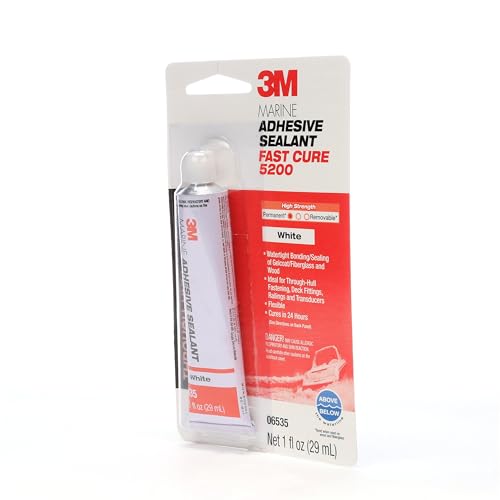 3M Marine Adhesive Sealant 5200FC, Fast Cure, White, 1 oz Tube - size: 1 fl oz Tube