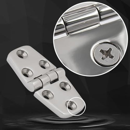 316 Stainless Steel Hinges Marine Grade 3" x 1.5" Heavy Duty Boat Hatch Hinge (76 mm X 38 mm) Casting Cabinet Door Hinge with Screws (6 Pack) - style: 6 Pack