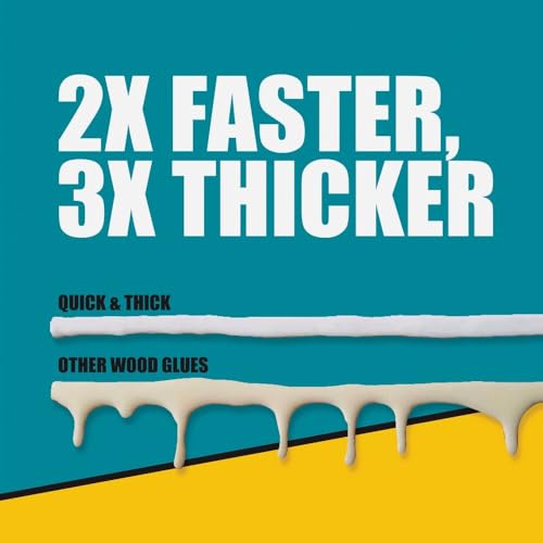 Titebond 2403 8OZ Quick & Thick Glue, 8 oz, Clear - size: 8 Ounce