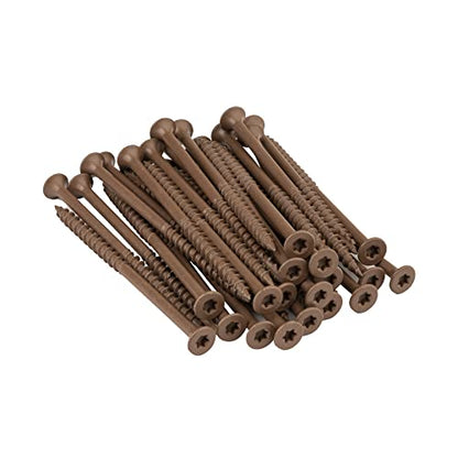 Nuvo Iron Deck Screws Box #8 x 3-250 Count, Brown - size: Jar #8 x 3" - 250 count