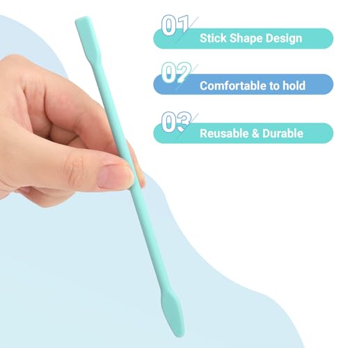 Gartful 9PCS Large Silicone Stir Sticks, Reusable Epoxy Resin Mixing Sticks, Non-Stick Craft Stirring Rods for Paint Mixing, Glitter Tumblers, Liquid Art Supplies, DIY Crafts Tools, Turquoise - color: Turquoise, size: 9PCS-Large stick*9