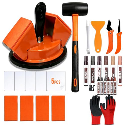 Floor Gap Fixer Tool Double 45° Suction Cup Repair Kit with Markers