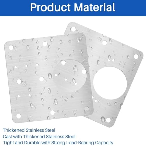 4PCS Cabinet Hinges Repair Plate | Door Hinge Repair Brackets Kit