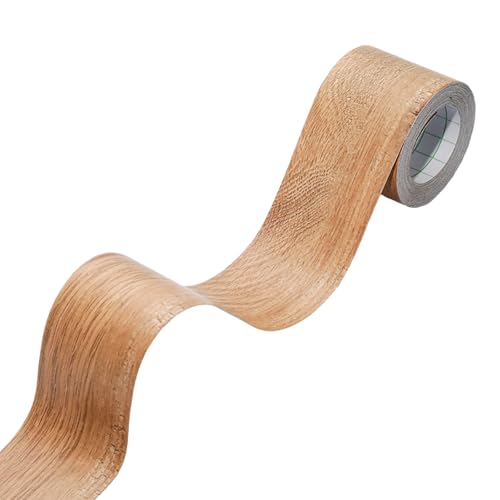 Lilaly 2 inches x 32 feet Wood Grain Repair Tape,Wood Grain Tape,Widely Used for Tables, Doors, Floor and DIY(Yellow Teak) - color: Yellow Teak