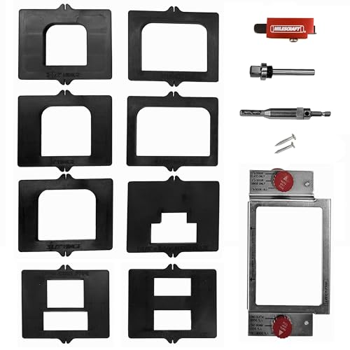 Milescraft 1220 Hinge Mate 350 –Complete Hinge Installation Kit-Rout Mortises on Doors, Jambs, Latches & Strike Plates -Includes All Hardware for 1-3/8in & 1-3/4in Doors & 2-1/2 in to 4.5in Hinges