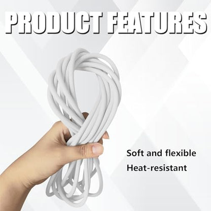 Backer Rod 1/4 Inch, EPDM Rubber Foam Caulk Saver 50' White Weather Strip Seal for Concrete Joints, Wall Cracks, Driveway and Joint Fillers. - style: White-50'