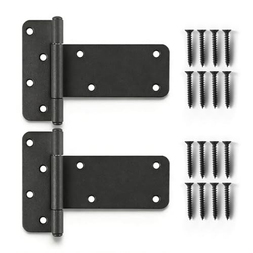 2 Pack 5" Door Hinges,260 Lbs Capacity Heavy Duty Gate Hinges - size: 5"- 2 pcs-Matte black