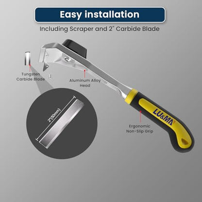 LU&MN Heavy-Duty Paint Scraper Tool with 2.0" Tungsten Carbide Blade - style: 2.0"Blade