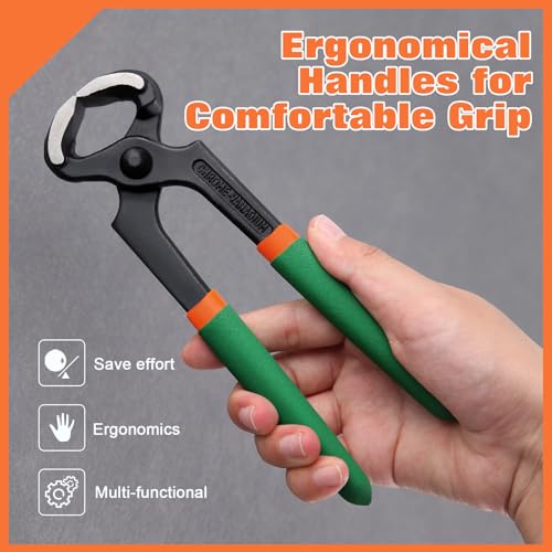 End Cutting Pliers 7 Inches PVC Handle Nail Puller Pincer for Women Wire Cutting, Shoe Heel Repair - style: 7" End Cutting Pliers