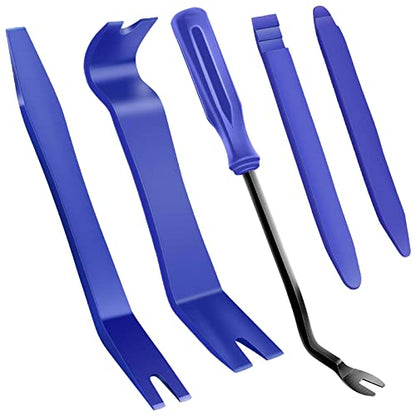 AXELECT 5 Pack Trim Removal Tool Kit, No Scratch Plastic Pry Tool Kit,Auto Trim Tool Kit Car Tools,Car Panel Door Window Tools Kit,Fastener Removal Interior Trim Tools