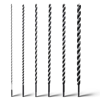 6PCS Auger Drill Bit Hex Shank 24" Long (1/4",3/8",1/2",5/8",3/4",7/8") - size: 1/4",3/8",1/2",5/8",3/4",7/8"(24")