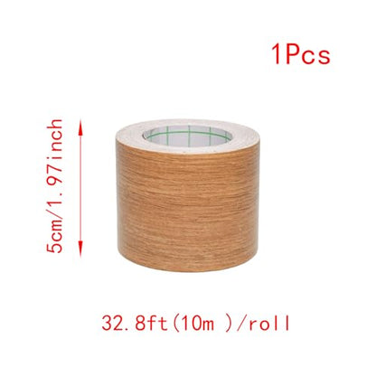 Lilaly 2 inches x 32 feet Wood Grain Repair Tape,Wood Grain Tape,Widely Used for Tables, Doors, Floor and DIY(Yellow Teak) - color: Yellow Teak