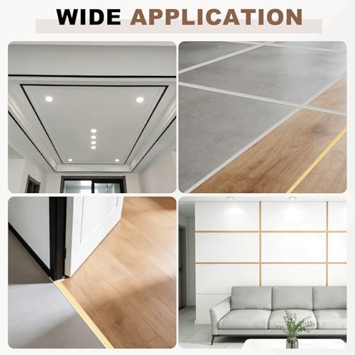 uxcell 3pcs Aluminum T Molding Floor Transition Strip 3 FT x 0.31" Bronze - color: Bronze