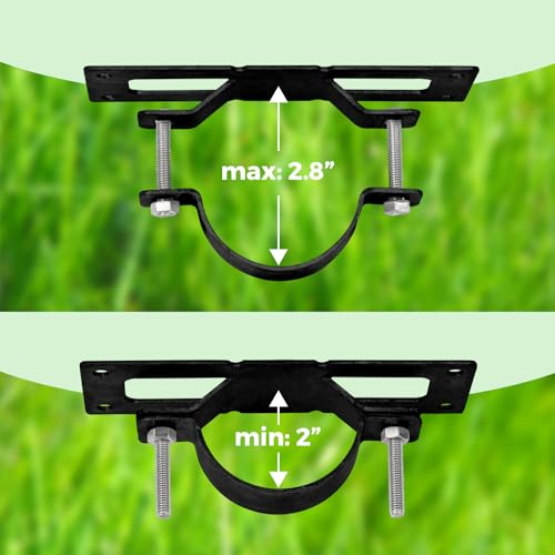12 Pack Fence Brackets, Black Fence Frame, They use to Attach a Wooden Fence to a Chain Link, Anyone Wants to Convert Their Wooden Poles to Metal Poles (Black) - color: Set 12, size: Powder Coated Black Color