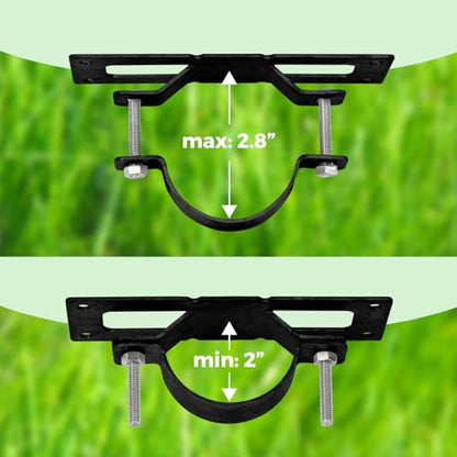 12 Pack Fence Brackets, Black Fence Frame, They use to Attach a Wooden Fence to a Chain Link, Anyone Wants to Convert Their Wooden Poles to Metal Poles (Black) - color: Set 12, size: Powder Coated Black Color