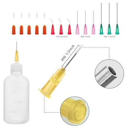 100cc Needle Glue Bottles Precision Tip Squeeze Applicator Dispenser Bottle - size: 3.4 Ounces