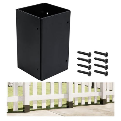 Muzata 1Pack 6" Extended Height Fence Post Protector for More Coverage M074 - size: 1 Pack