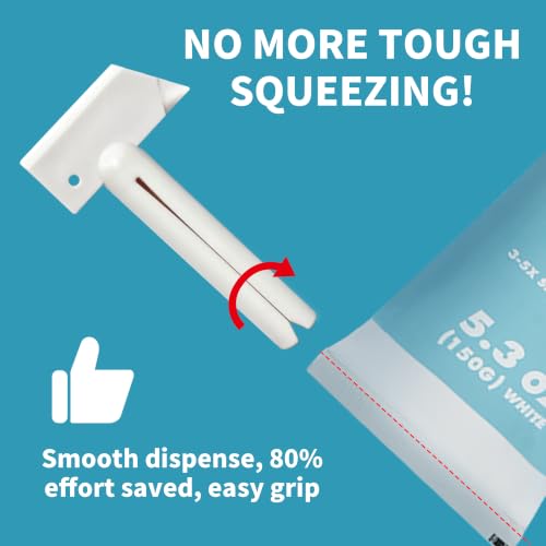 Breliter Silicone Caulk, White Caulk, Hybrid Sealant, 5.3 oz