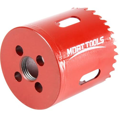 2-1/8"(54MM) Bi-Metal M42 Hole Saw with 8% Cobalt– Deep Cut 2" Depth HSS Hole Cutter for Wood, Plastic, Drywall, Metal Sheet & Hardened Stainless Steel(Without Arbor) - size: M42 2-1/8 in