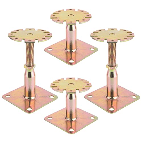 4 Pieces Adjustable Elevated Post Base,Support Beams, Floor Support Beams, Most Home Product Support Systems (ZJ-004)