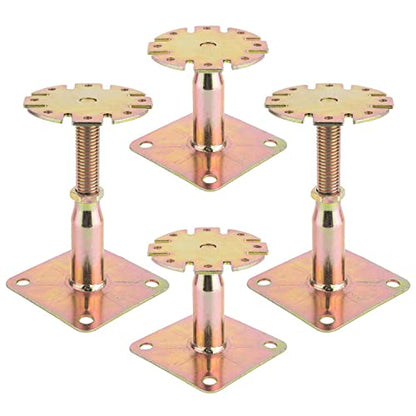 4 Pieces Adjustable Elevated Post Base,Support Beams, Floor Support Beams, Most Home Product Support Systems (ZJ-004)