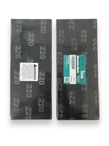 Sanding Mesh Sheets 12 Pack, 4.5 x 11 Inch Sanding Net Sheets, Grit 220, Double Side Open Mesh, Dust Free Sandpaper for Wood, Drywall, Metal - style: #220-12pcs