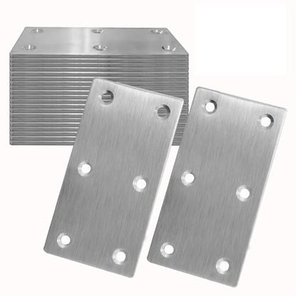 20Pcs Stainless Steel Flat Bracket Mending Plate4 x2 Bracket Joining Plate - size: 20Pack-4Inch